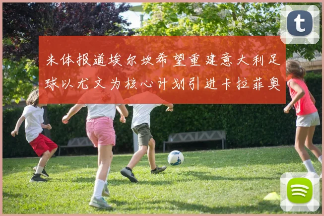 米体报道埃尔坎希望重建意大利足球以尤文为核心计划引进卡拉菲奥里和托纳利